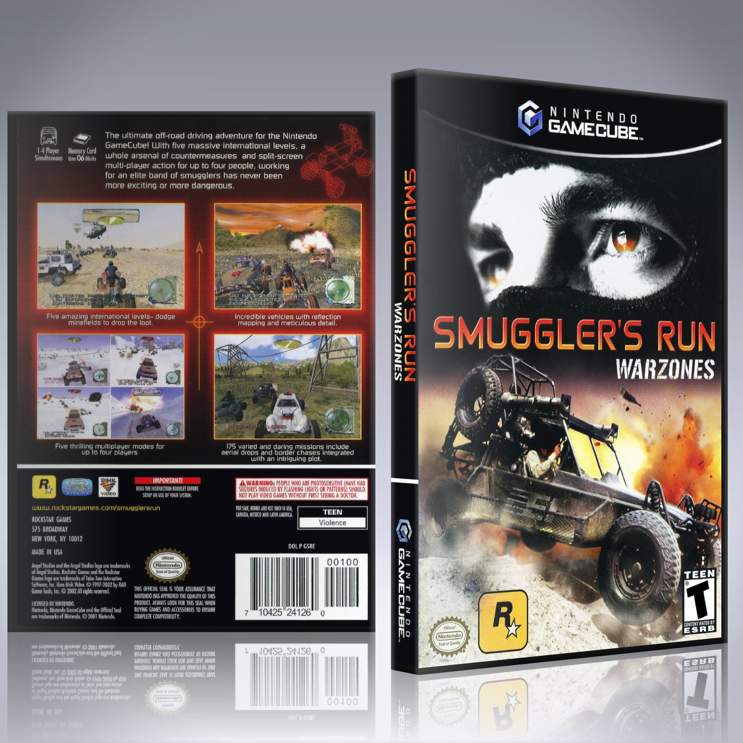 GameCube Replacement Case - NO GAME - Smuggler's Run - Warzones