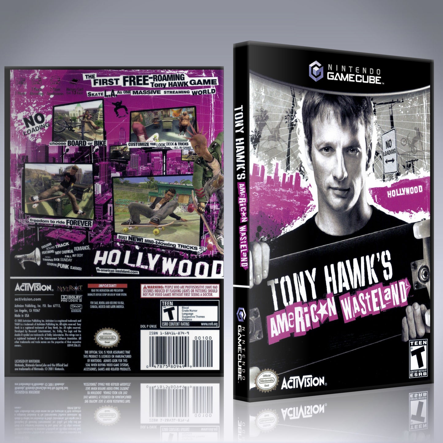 GameCube Replacement Case - NO GAME - Tony Hawk's - American Wasteland