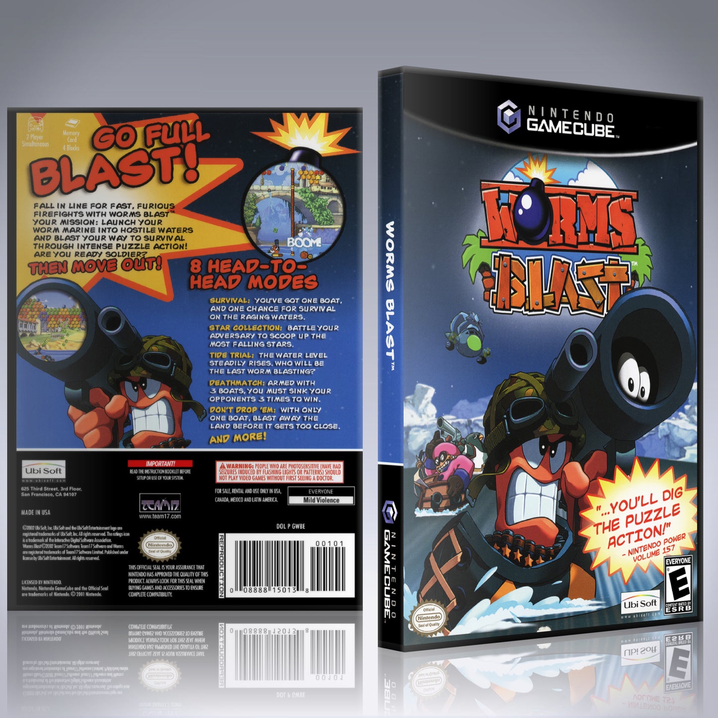 GameCube Replacement Case - NO GAME - Worms Blast