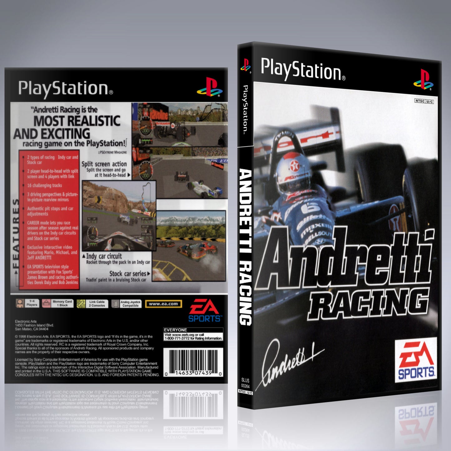 PS1 Case - NO GAME - Andretti Racing