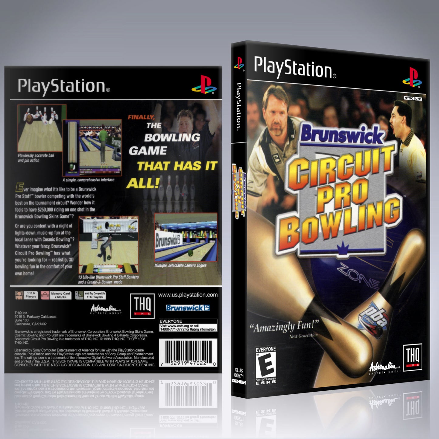 PS1 Case - NO GAME - Brunswick Circuit Pro Bowling