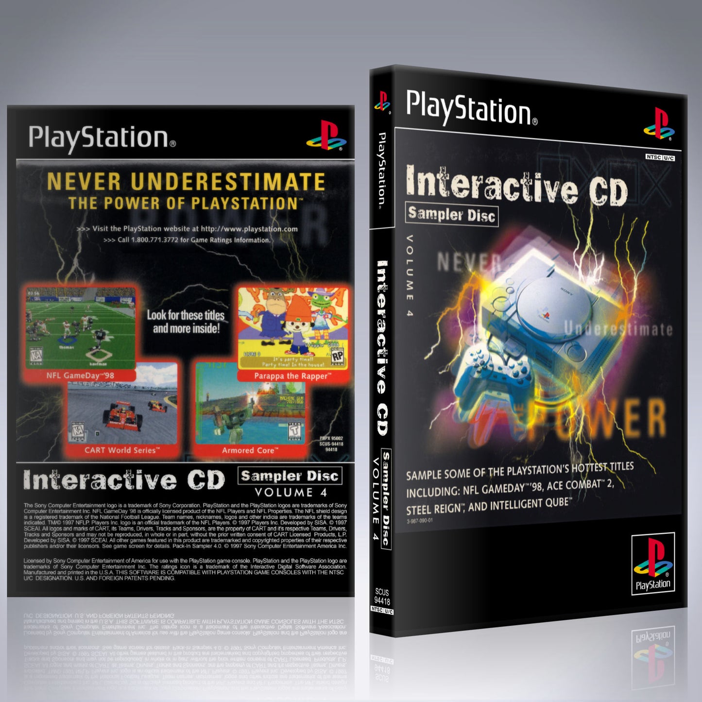 PS1 Case - NO GAME - Interactive CD Sampler Volume 4