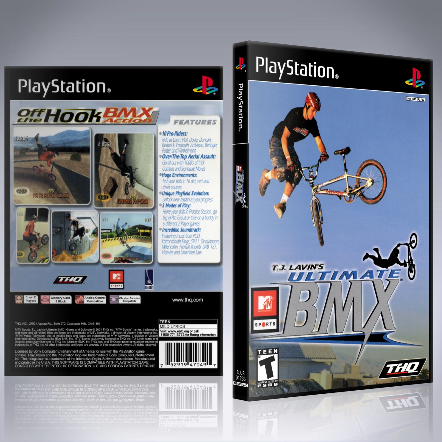 PS1 Case - NO GAME - MTV Sports - T.J. Lavin's Ultimate BMX