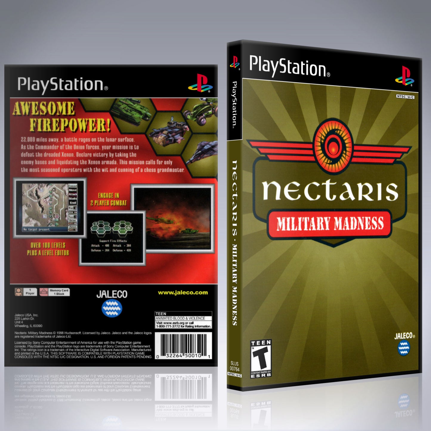 PS1 Case - NO GAME - Nectaris - Mililtary Madness