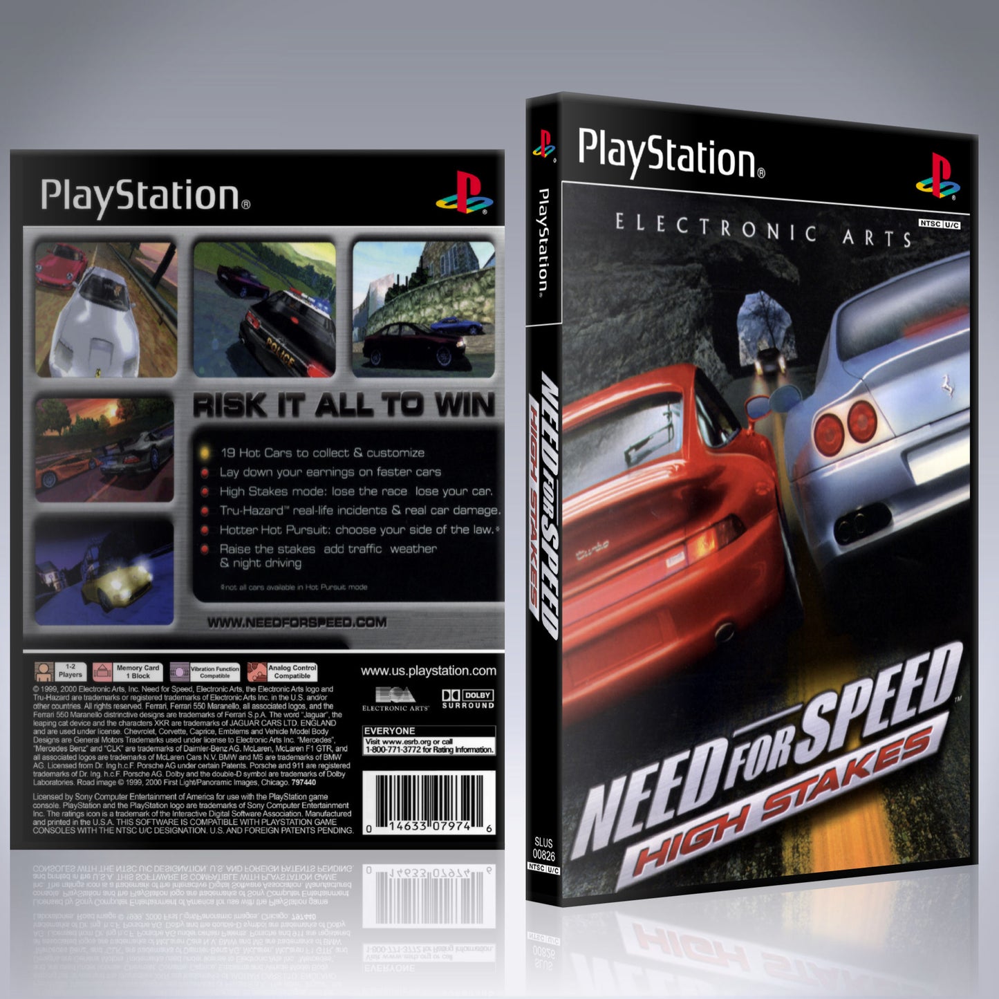 PS1 Case - NO GAME - Need for Speed - High Stakes