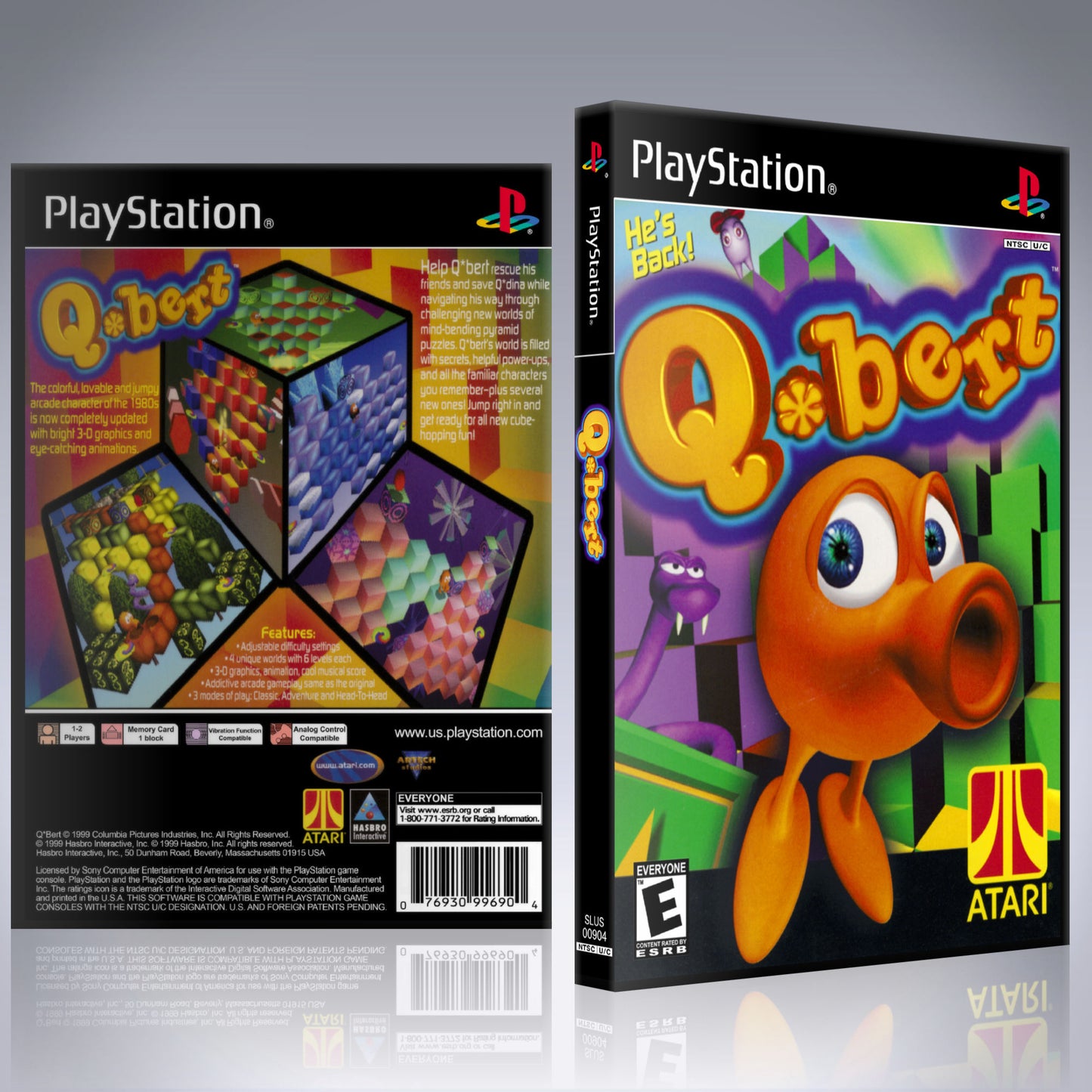PS1 Case - NO GAME - Q-Bert