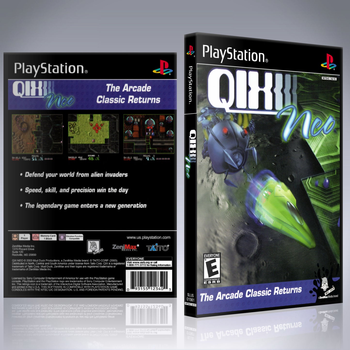 PS1 Case - NO GAME - Qix Neo