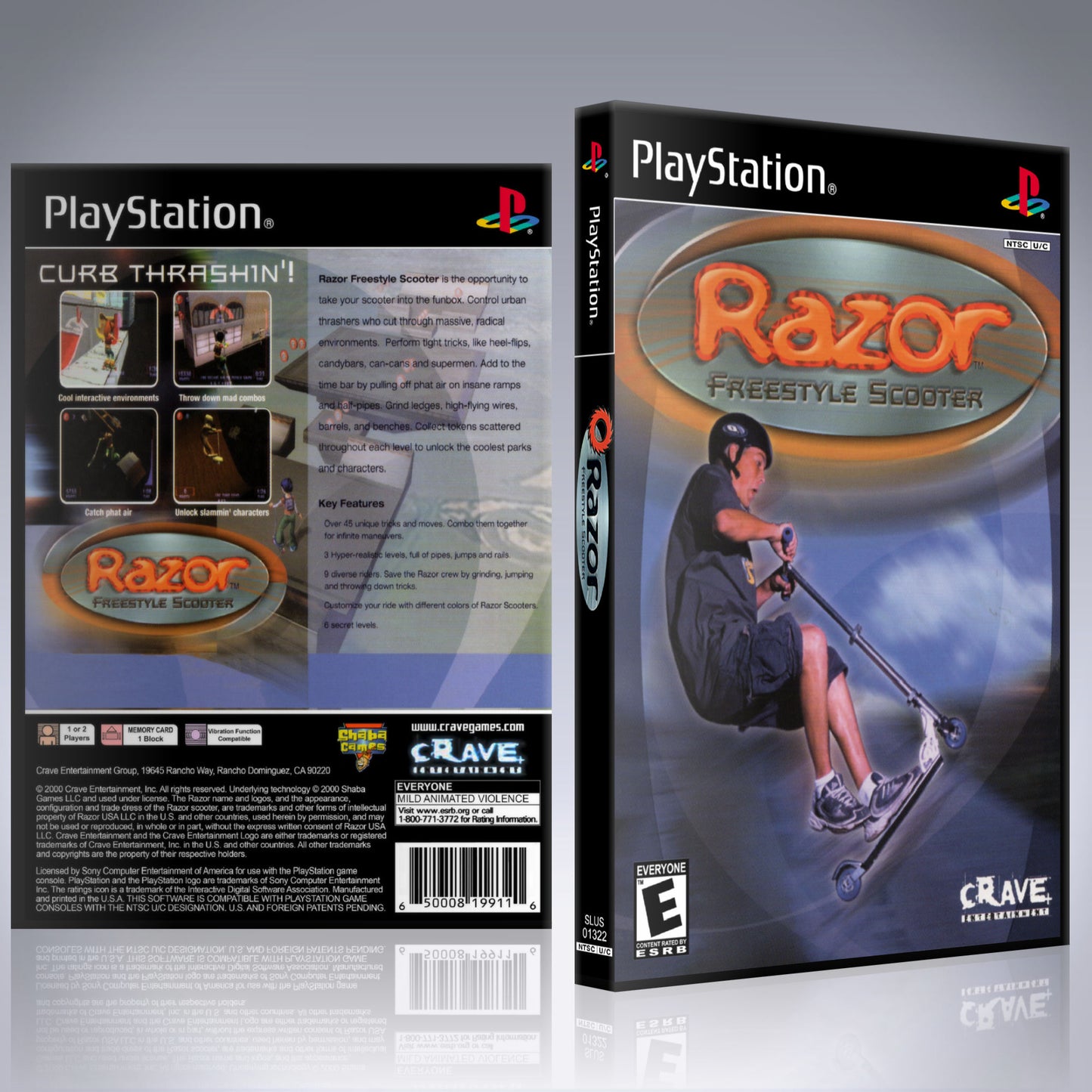 PS1 Case - NO GAME - Razor Freestyle Scooter