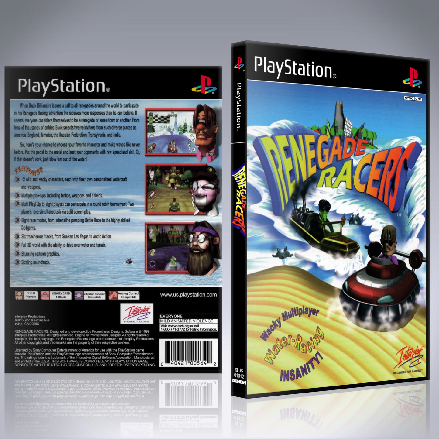 PS1 Case - NO GAME - Renegade Racers