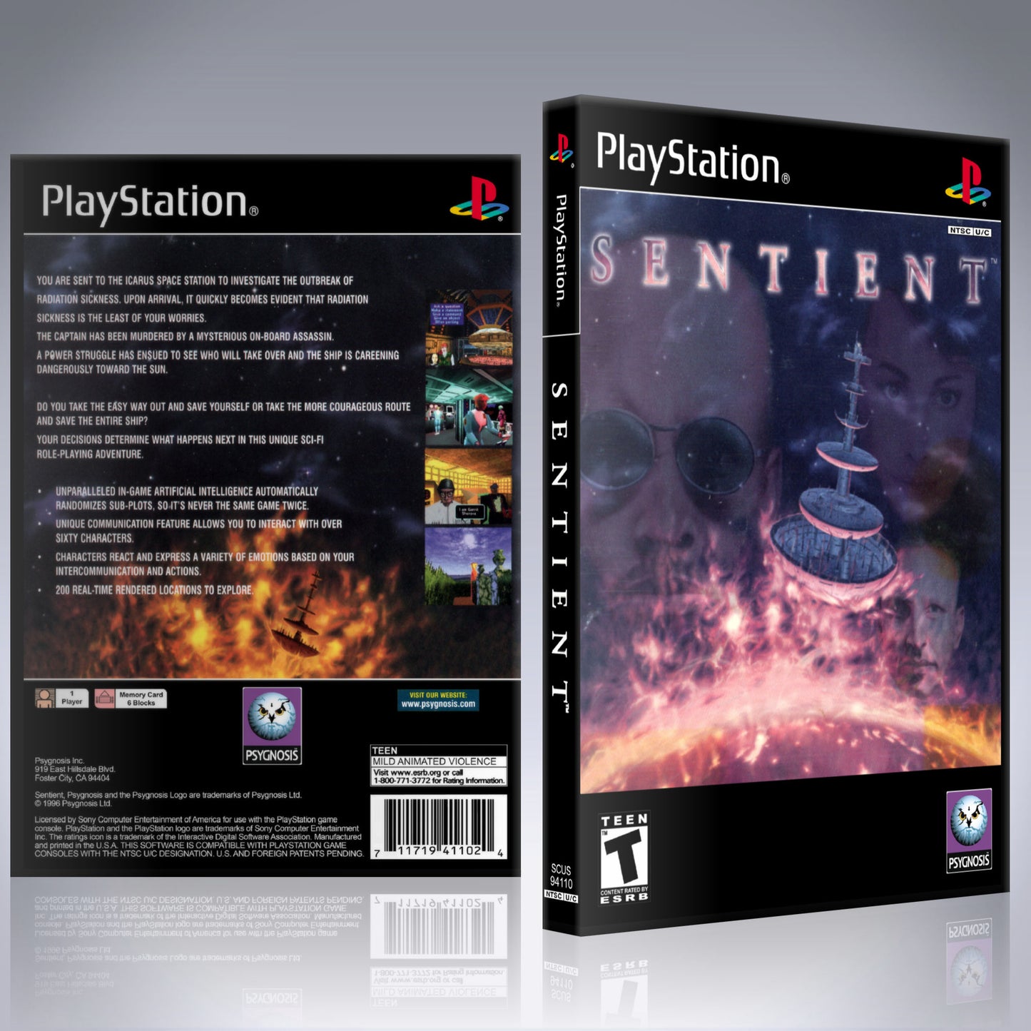 PS1 Case - NO GAME - Sentient