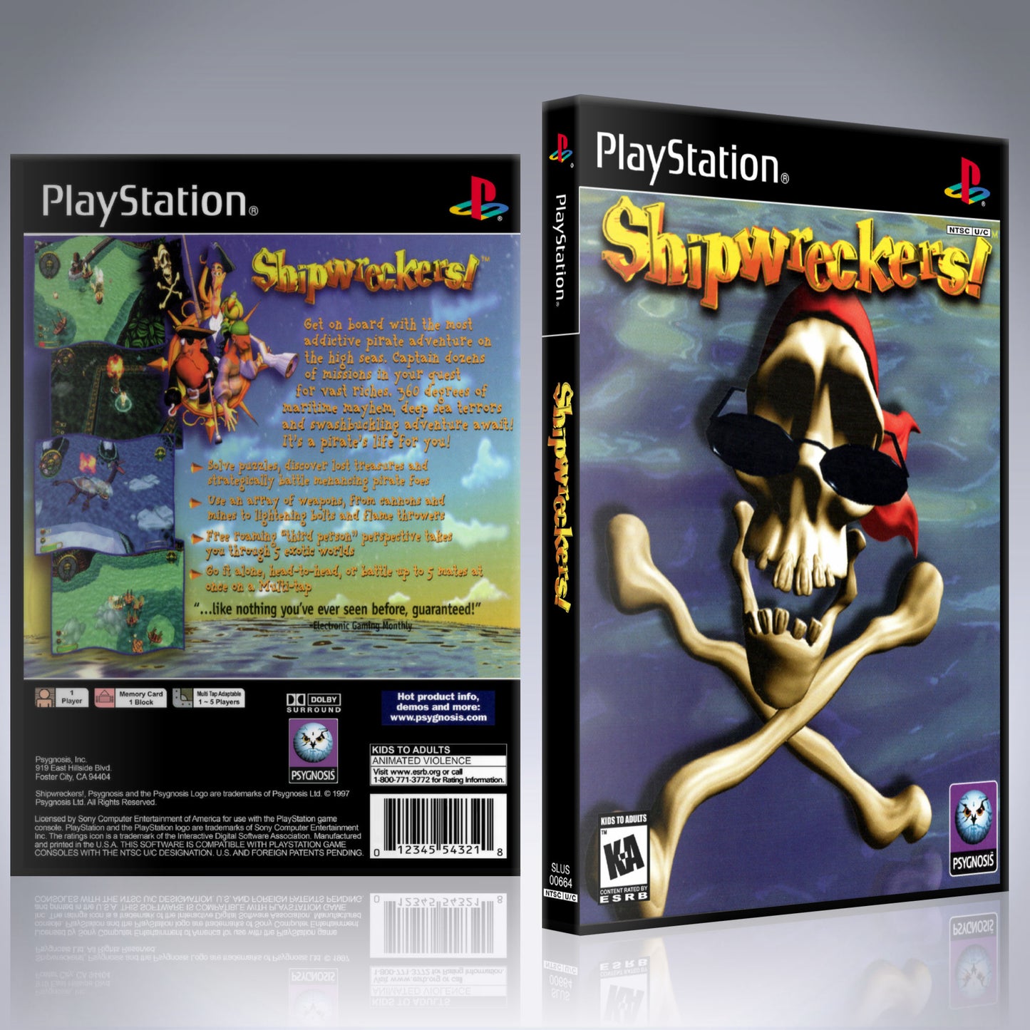 PS1 Case - NO GAME - Shipwreckers!