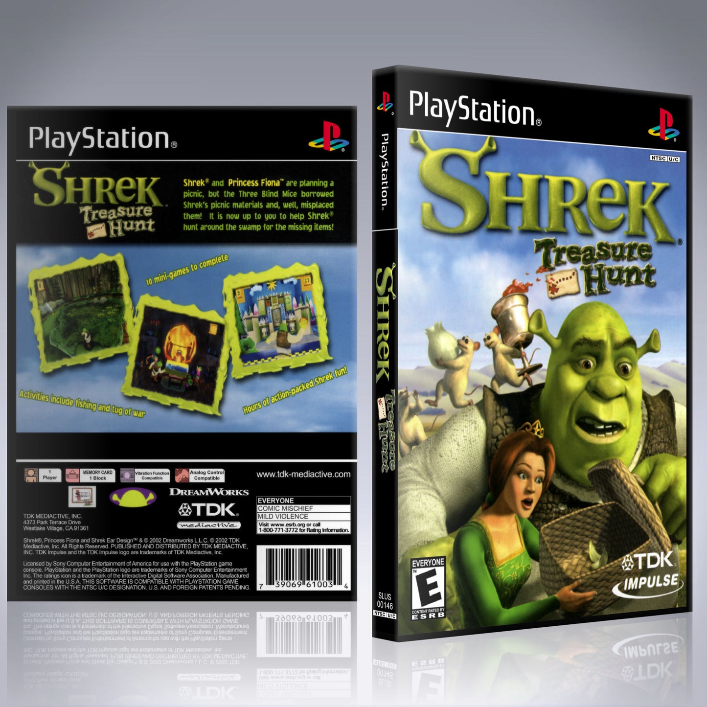 PS1 Case - NO GAME - Shrek Treasure Hunt