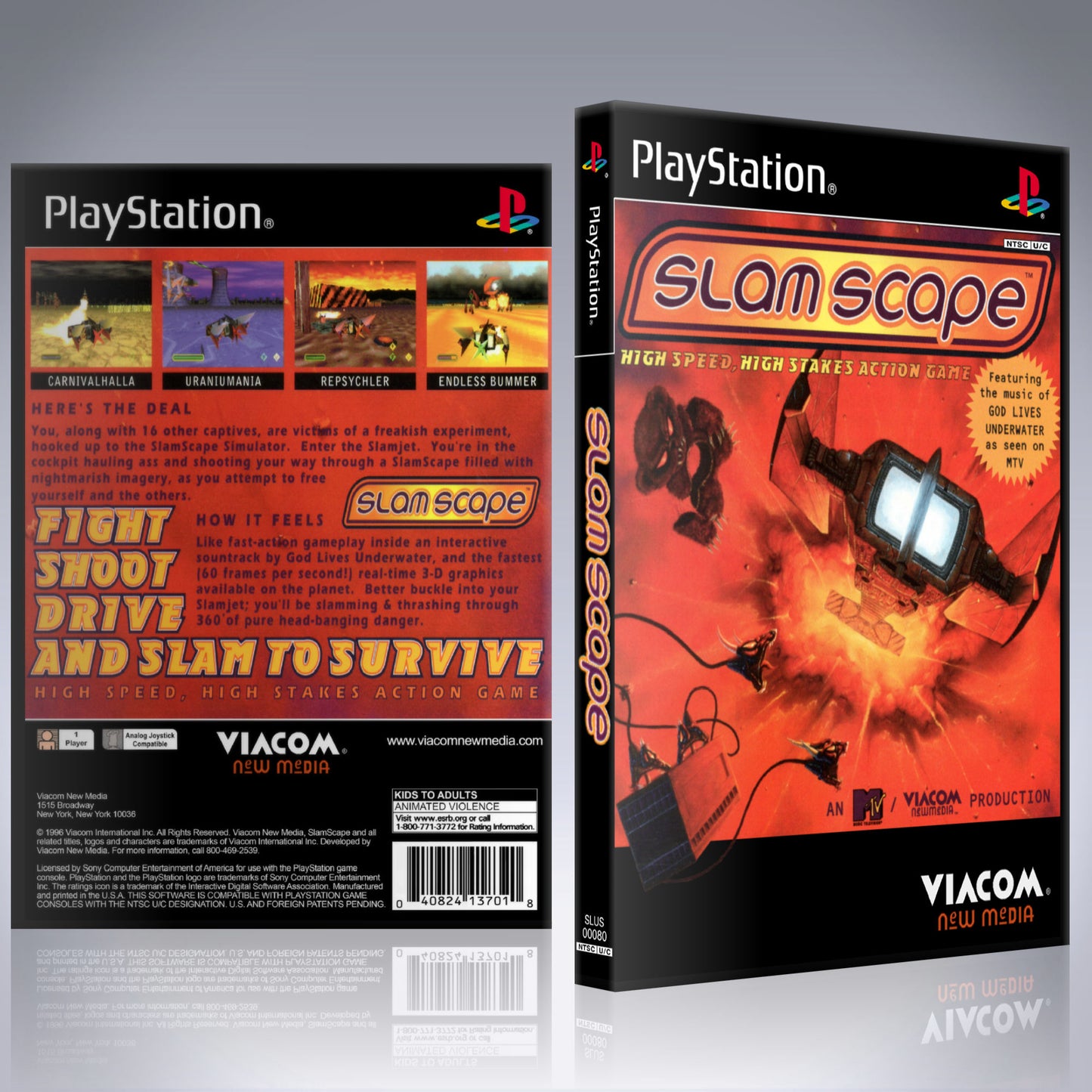 PS1 Case - NO GAME - SlamScape