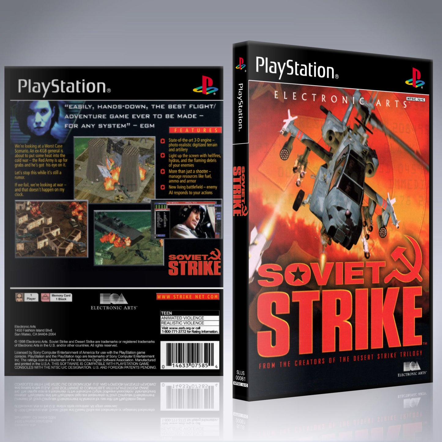 PS1 Case - NO GAME - Soviet Strike