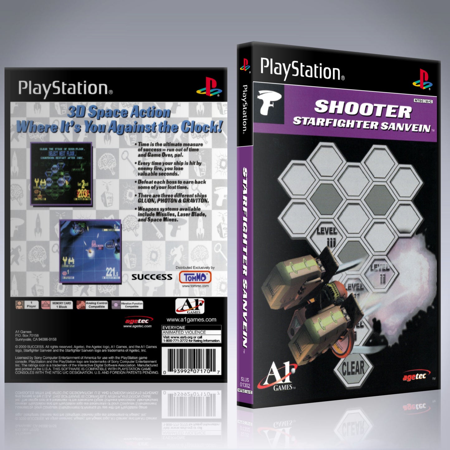 PS1 Case - NO GAME - Starfighter Sanvein