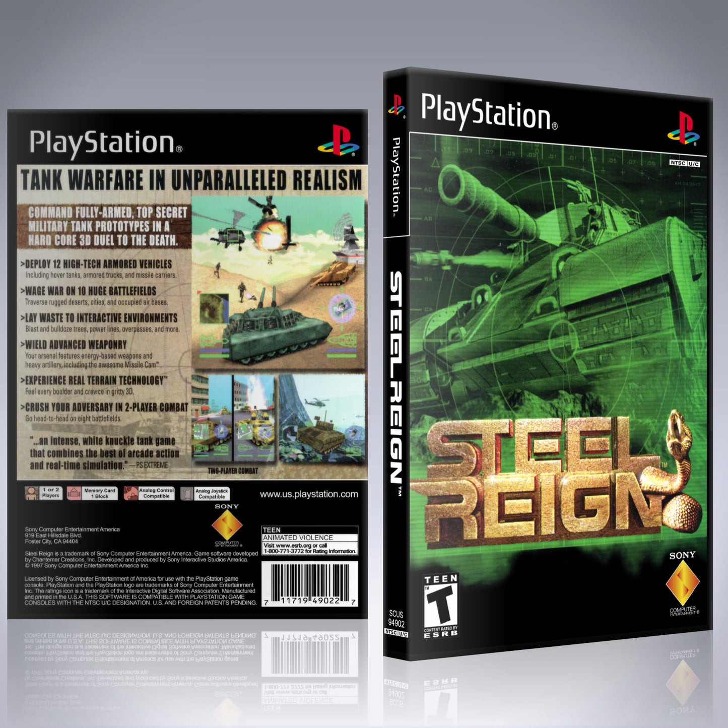 PS1 Case - NO GAME - Steel Reign