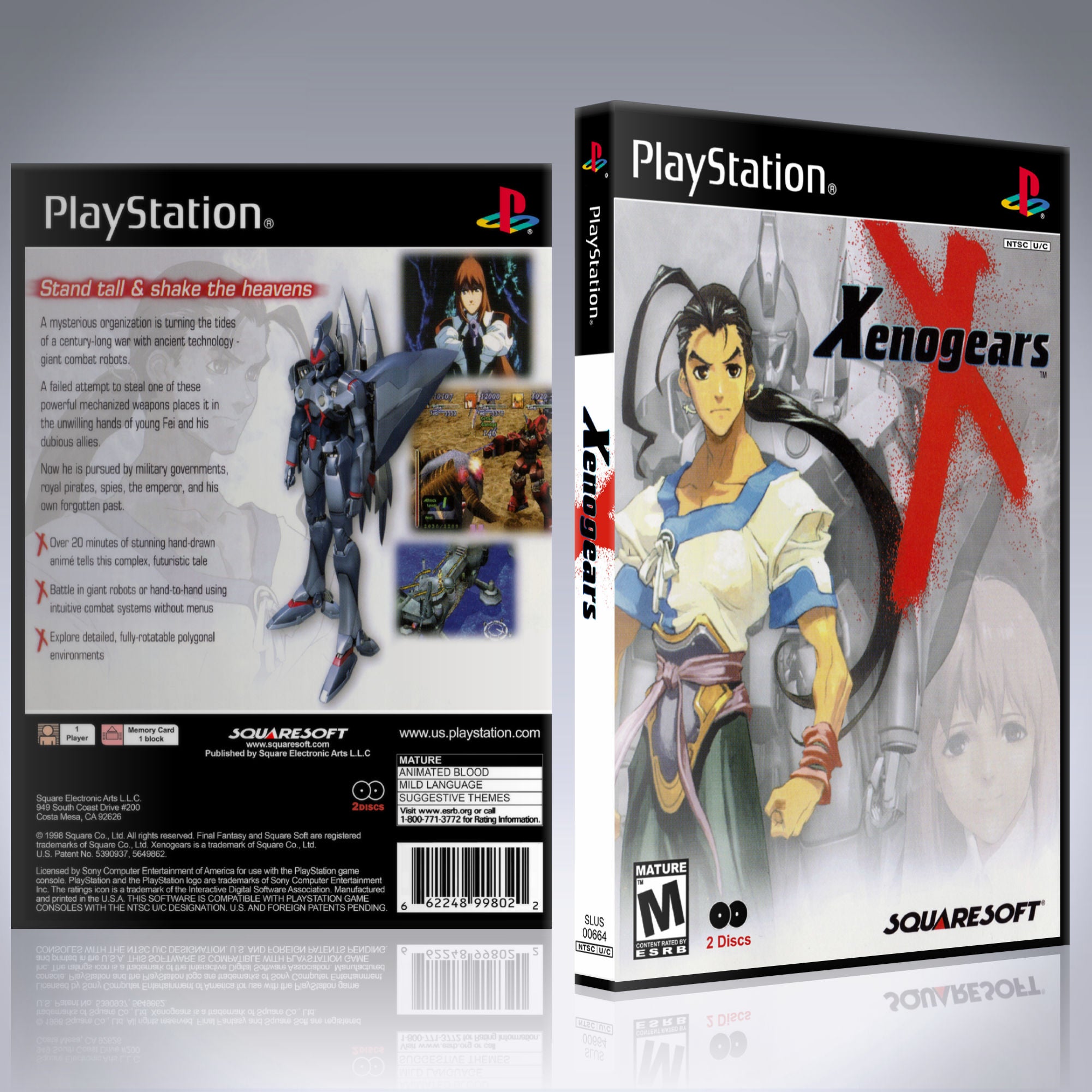 Ps1 Case No Game Xenogears 2 Disc Sgtmo