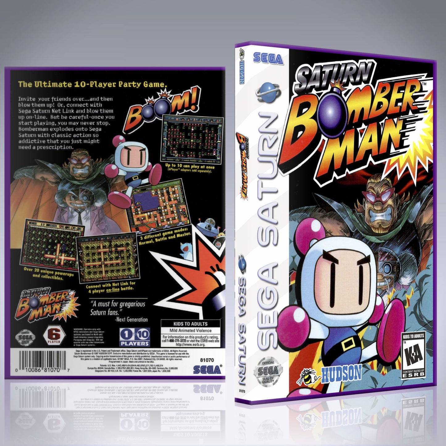 Sega Saturn Custom Case - NO GAME - Saturn Bomberman