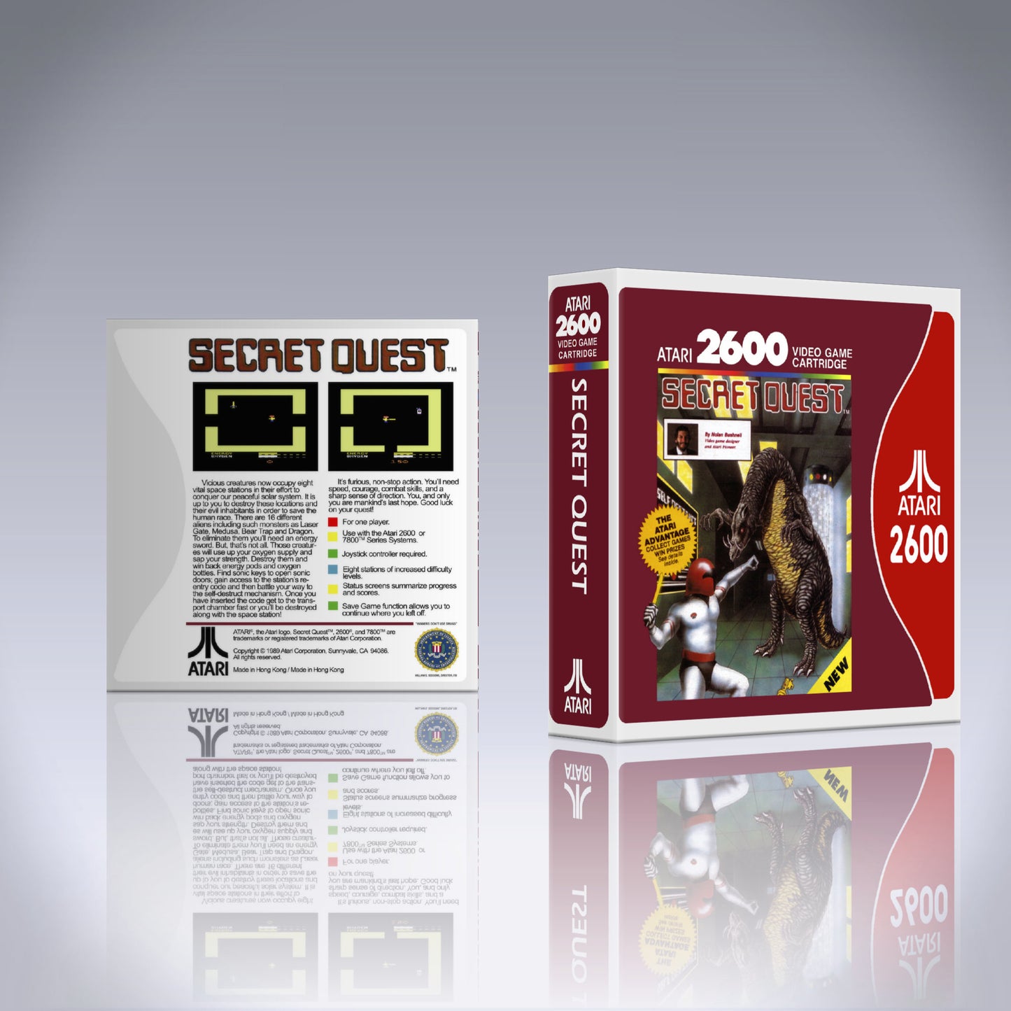 Atari 2600 Case - NO GAME - Secret Quest