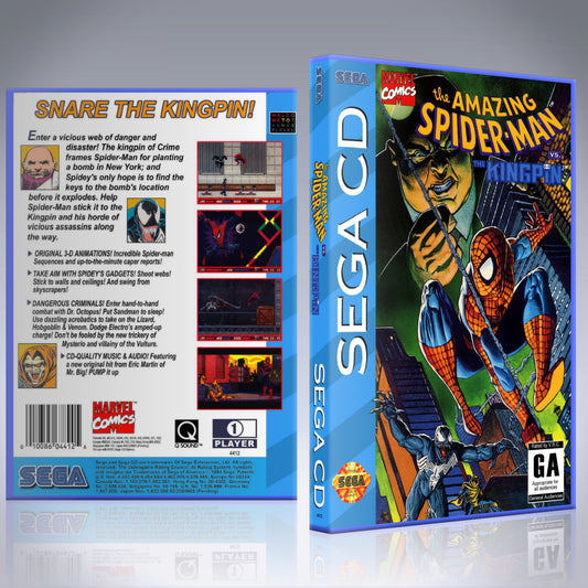 Sega CD Custom Case - NO GAME - Amazing Spider-Man Kingpin