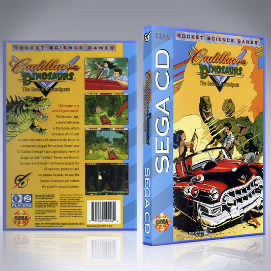 Sega CD Custom Case - NO GAME - Cadillacs and Dinosaurs