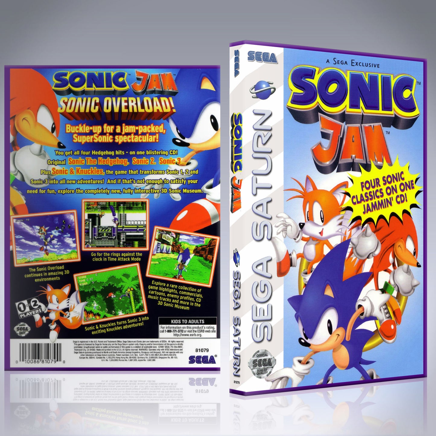 Sega Saturn Custom Case - NO GAME - Sonic Jam