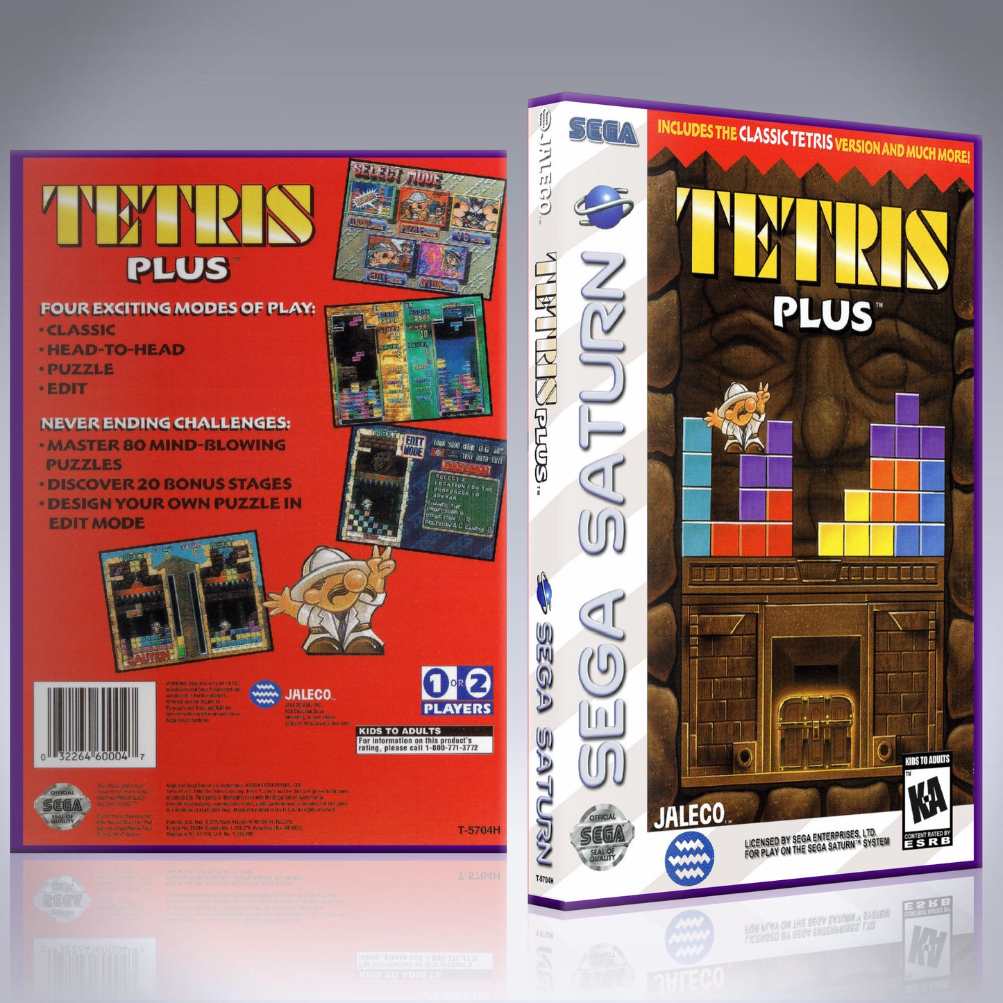 Sega Saturn Custom Case - NO GAME - Tetris Plus