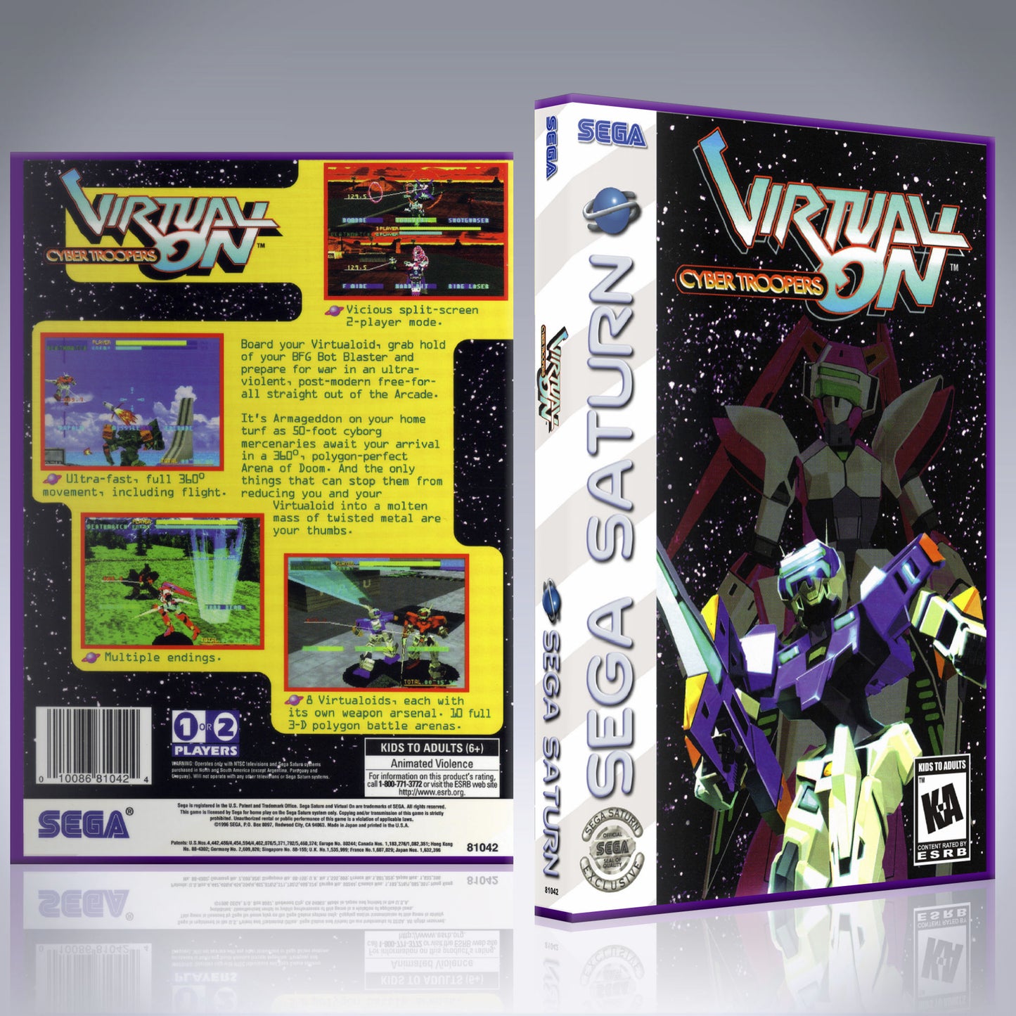 Sega Saturn Custom Case - NO GAME - Virtual On Cybertroopers