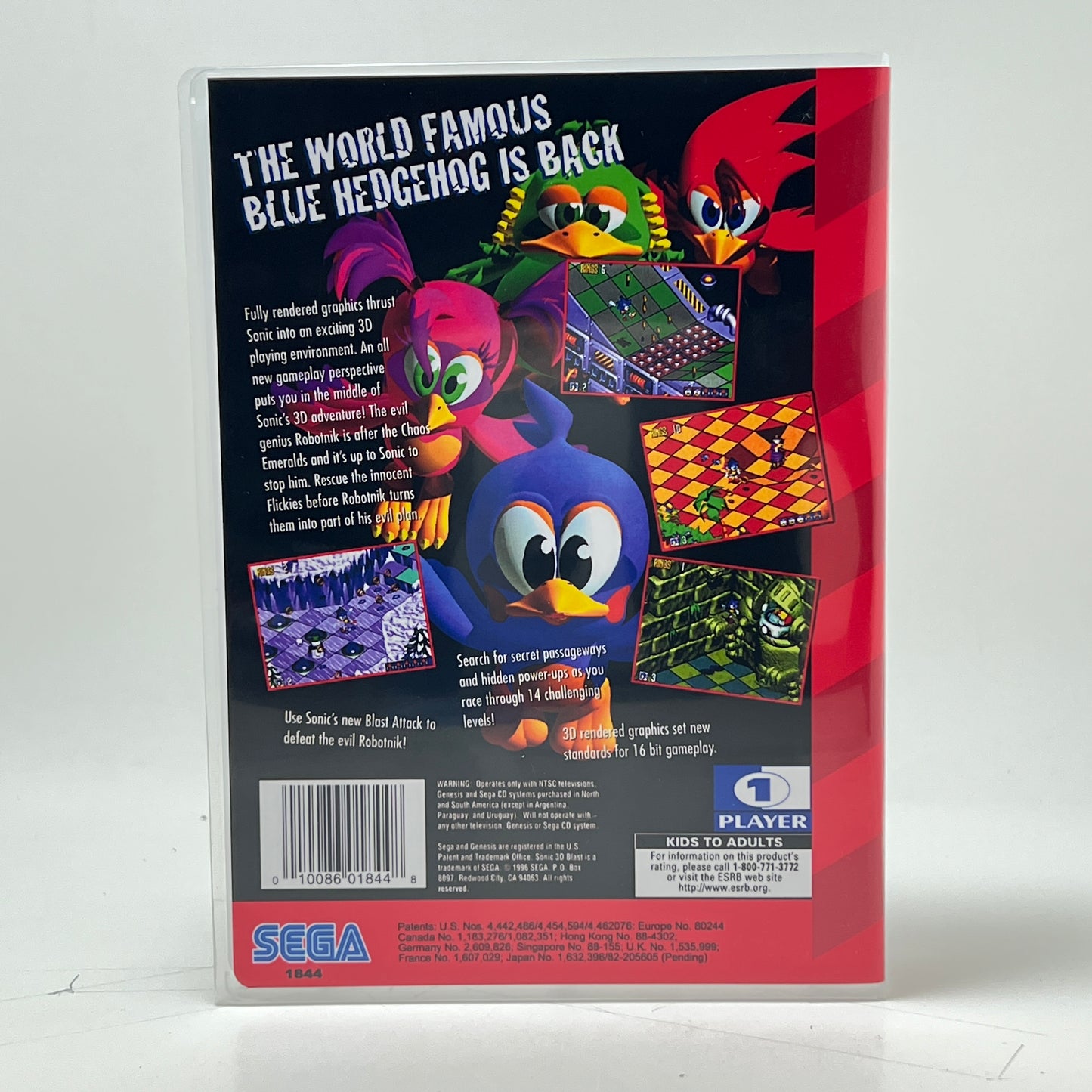 Sega Genesis Universal Game Case - NO GAME - Sonic 3D Blast