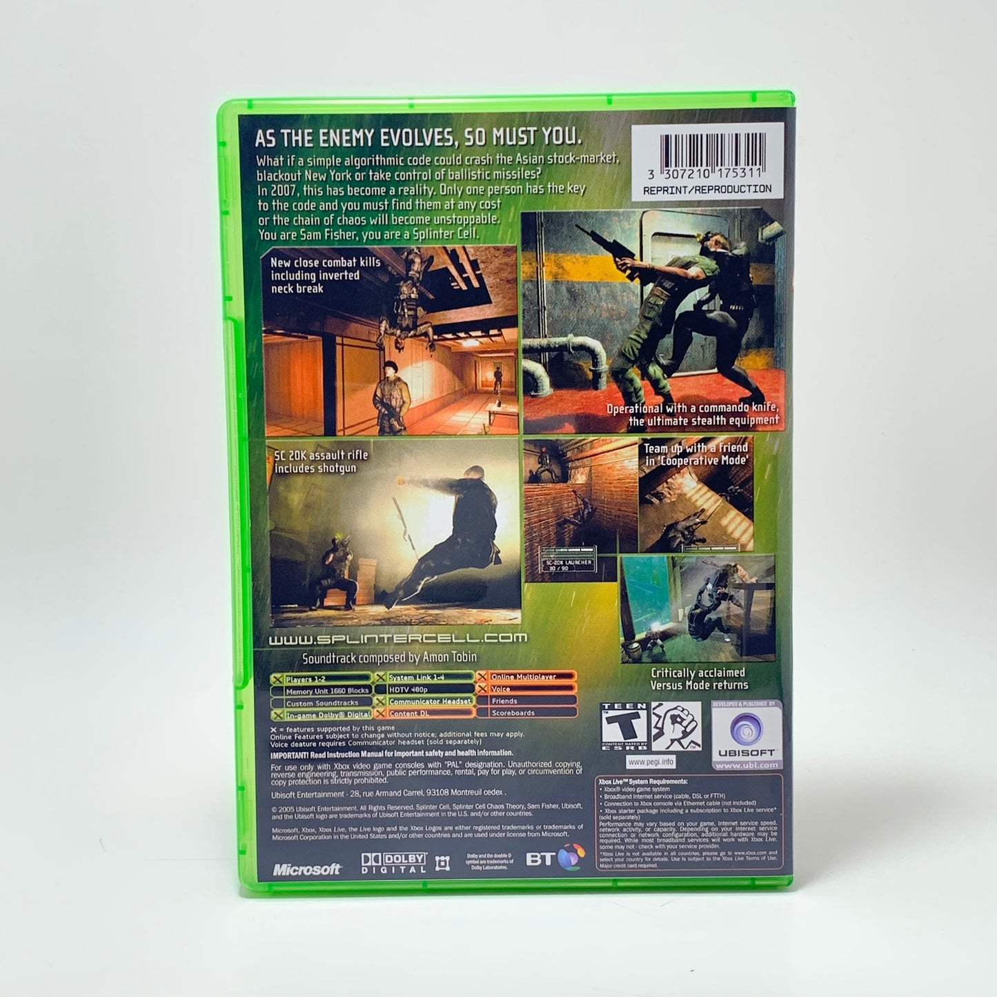 XBox - NO GAME - Splinter Cell - Chaos Theory