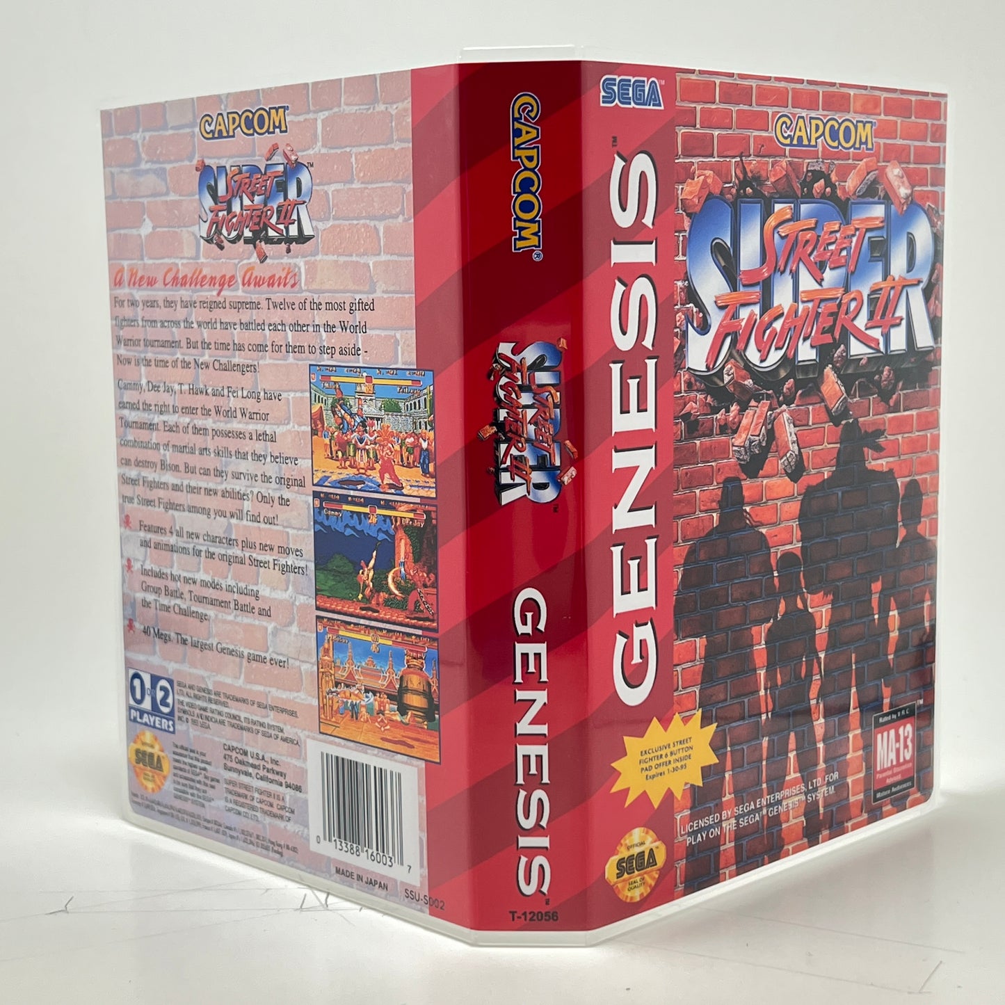 Sega Genesis Universal Game Case - NO GAME - Super Street Fighter II