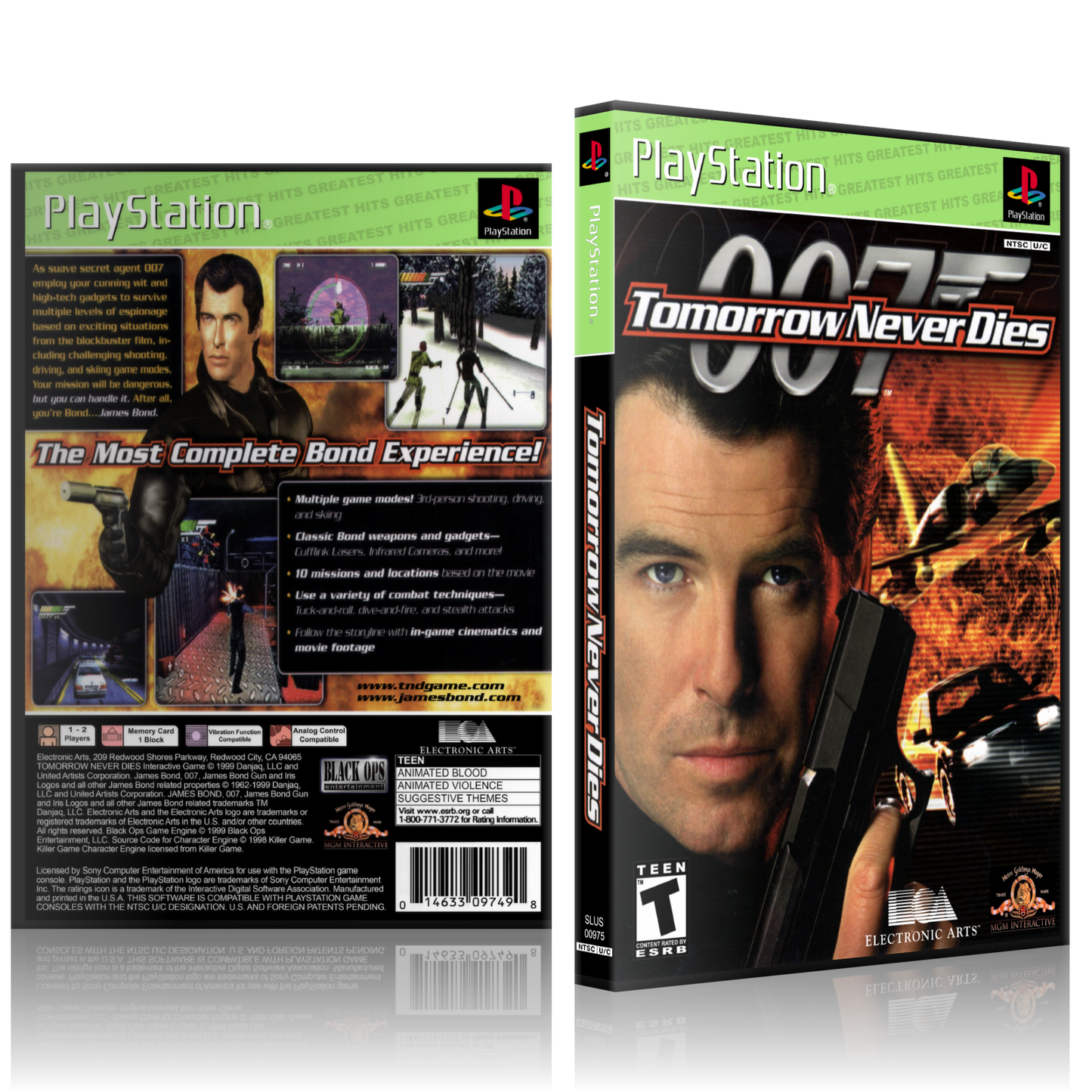 PS1 Case - NO GAME - 007 Tomorrow Never Dies - Greatest Hits