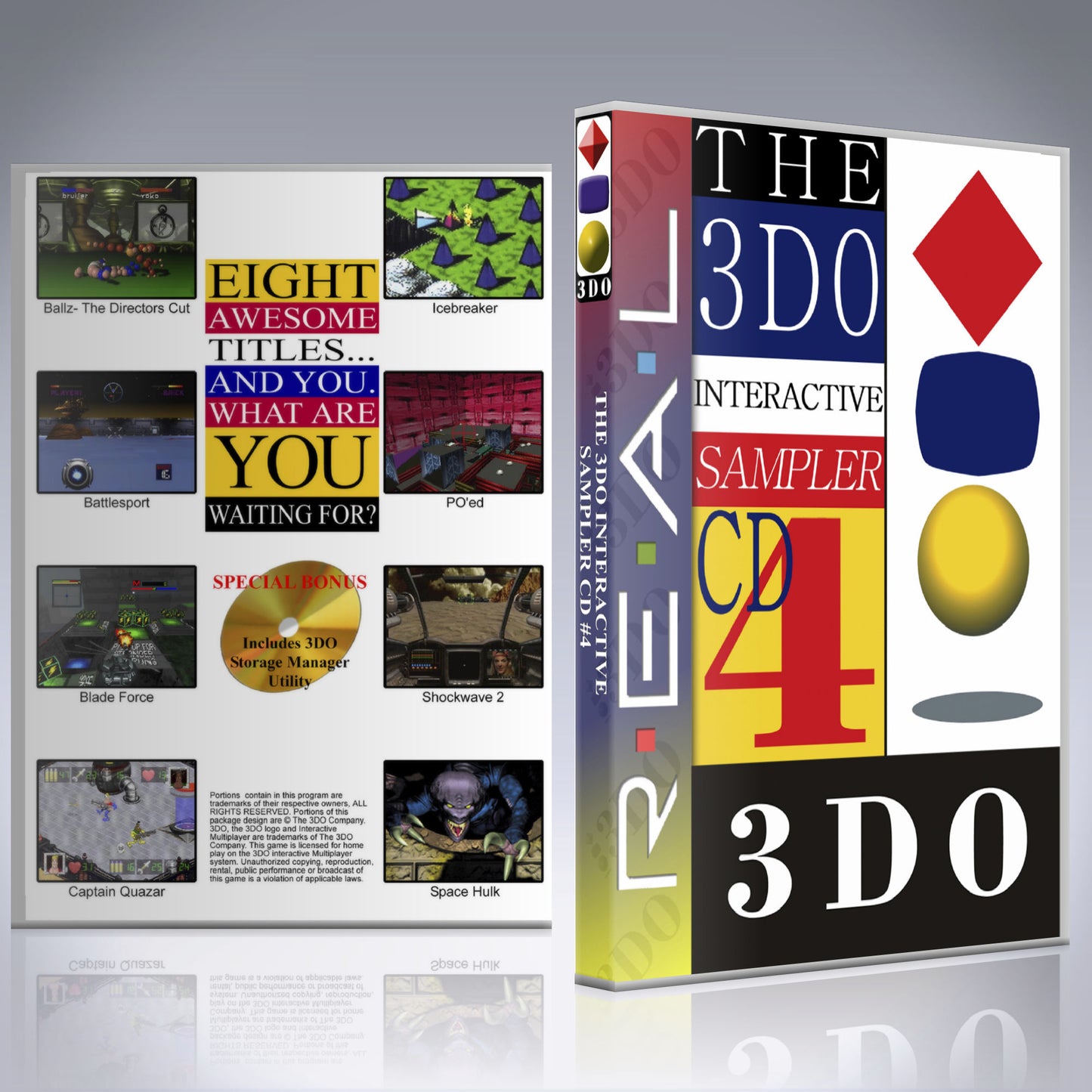 3DO Custom Case - NO GAME - 3DO Sampler CD 4