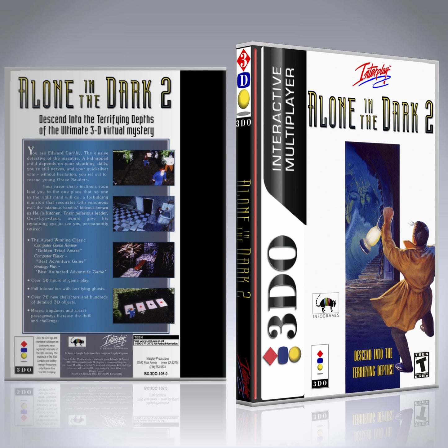 3DO Custom Case - NO GAME - Alone in the Dark 2