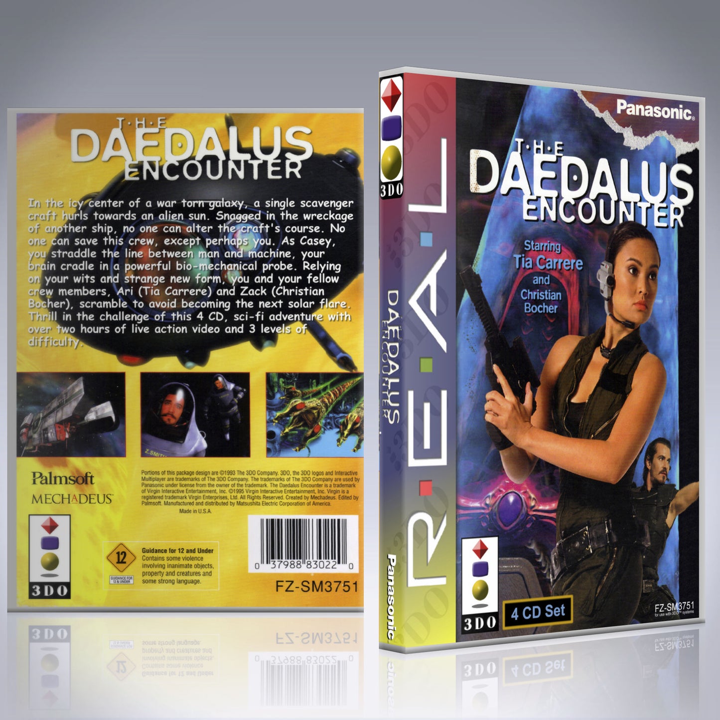 3DO Custom Case - NO GAME - Daedalus Encounter [4 Disc]