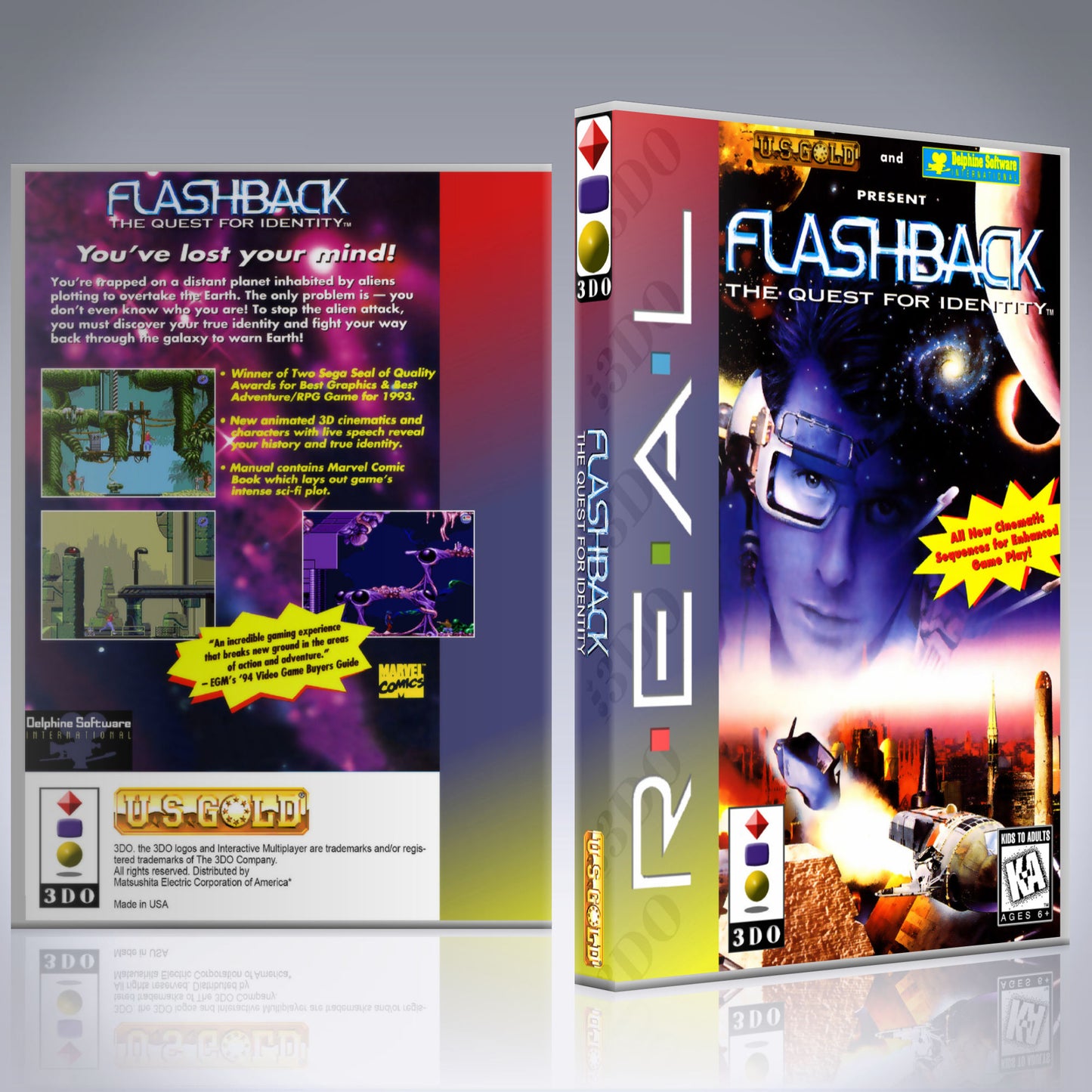 3DO Custom Case - NO GAME - Flashback