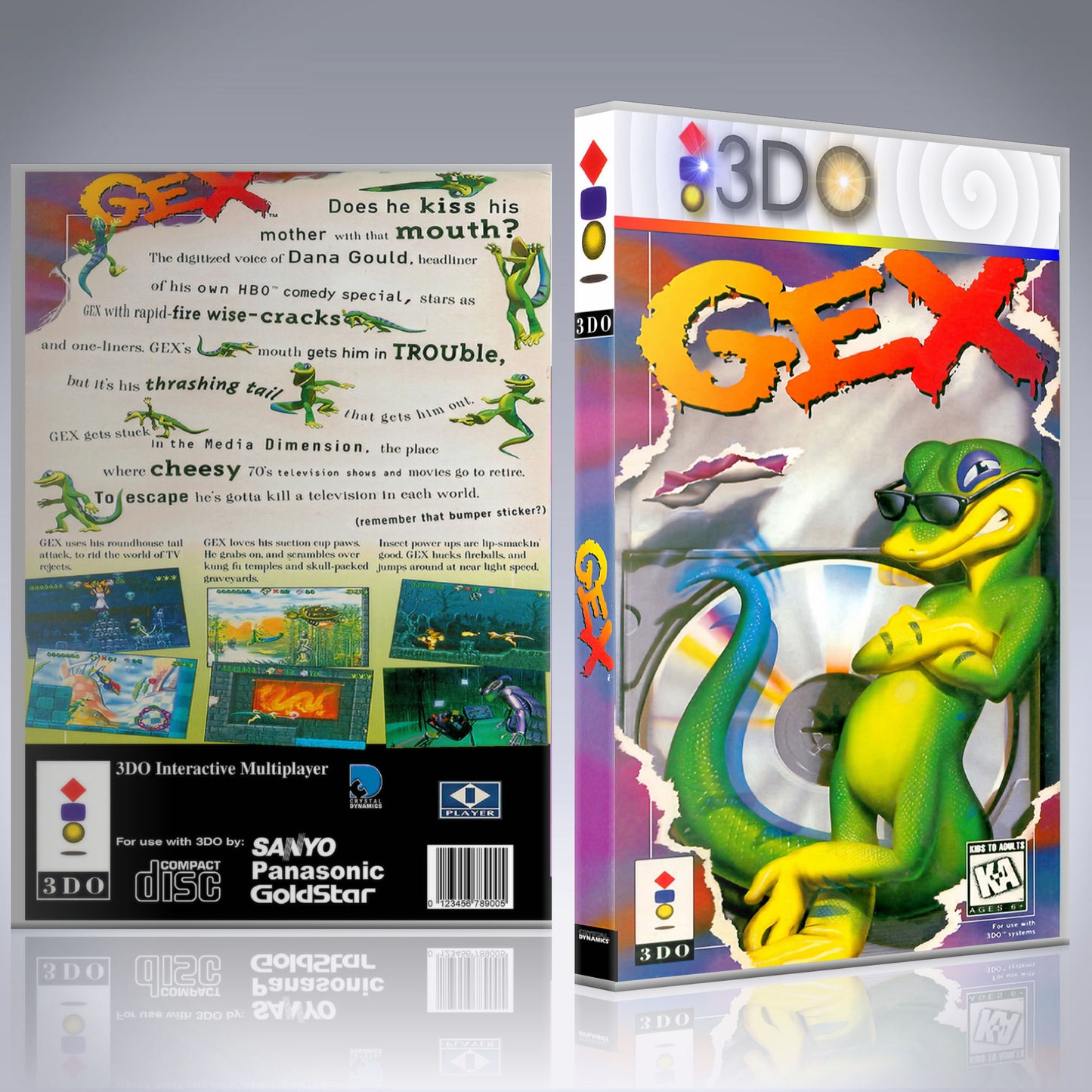 3DO Custom Case - NO GAME - Gex