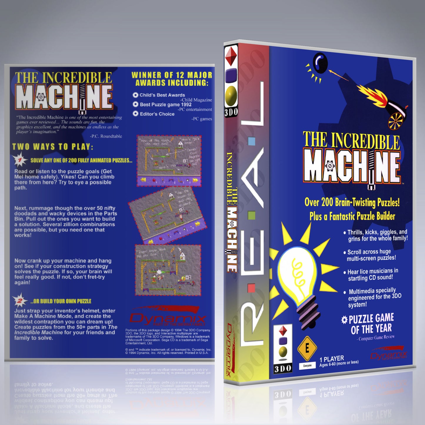 3DO Custom Case - NO GAME - Incredible Machine