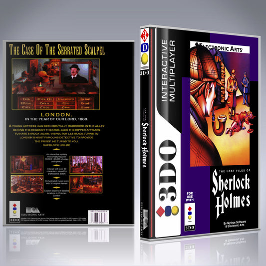 3DO Custom Case - NO GAME - Lost Files of Sherlock Holmes