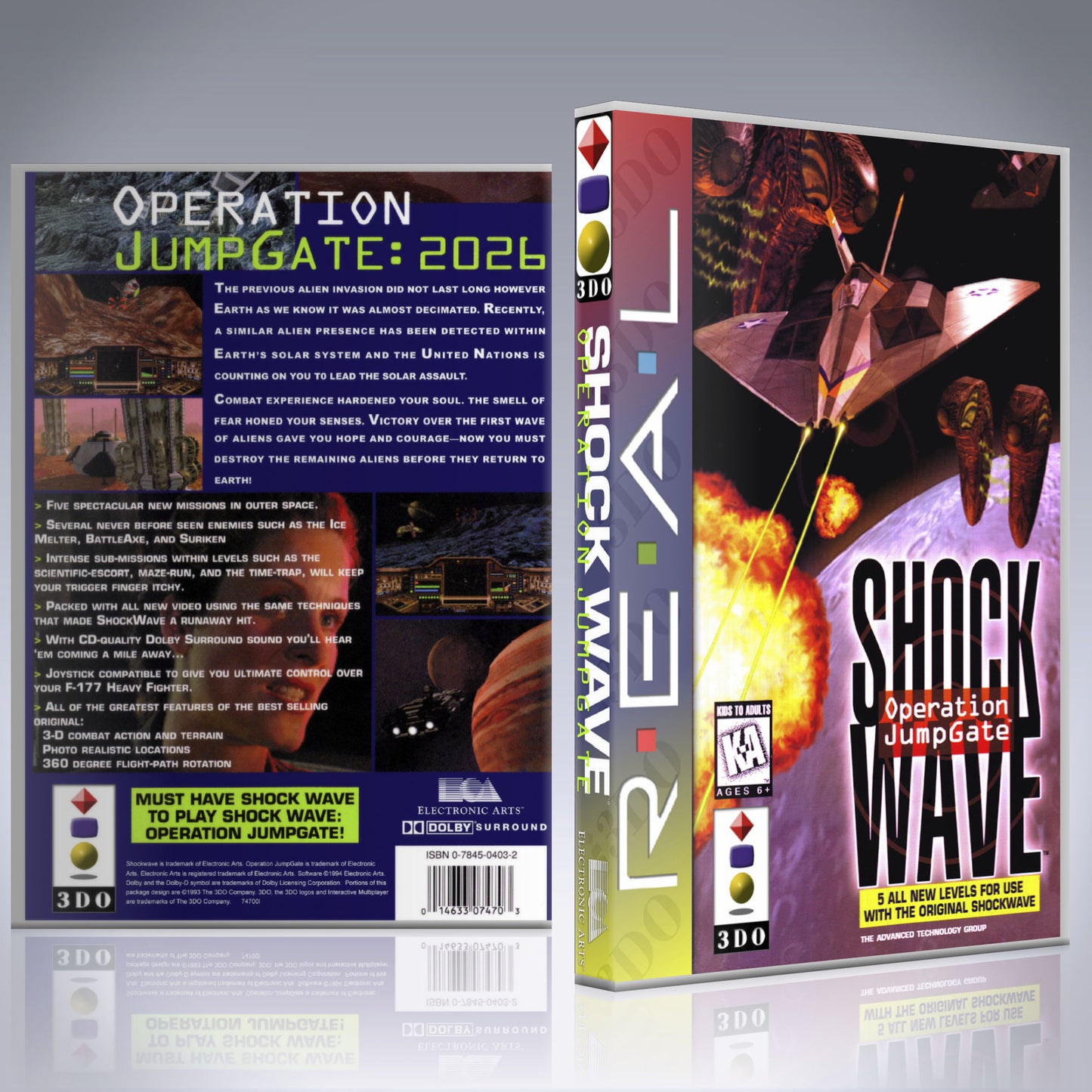 3DO Custom Case - NO GAME - Shockwave - Operation JumpGate