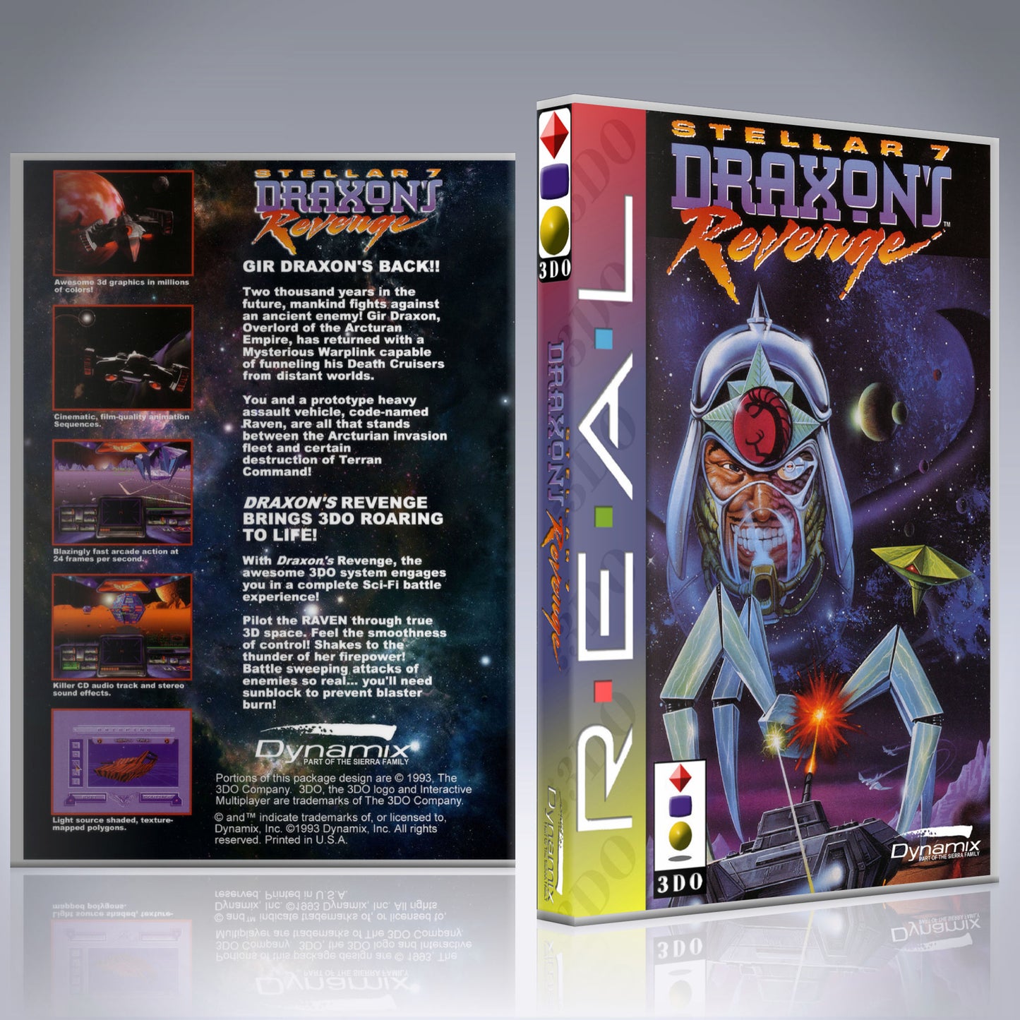 3DO Custom Case - NO GAME - Stellar 7 - Draxon's Revenge