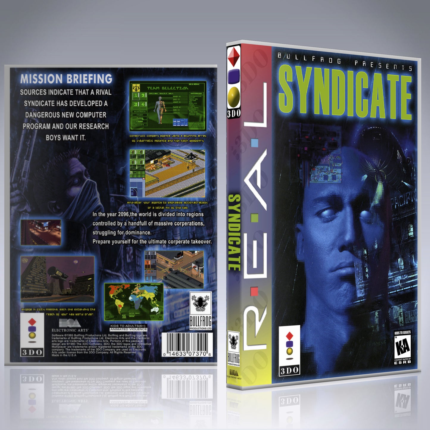 3DO Custom Case - NO GAME - Syndicate