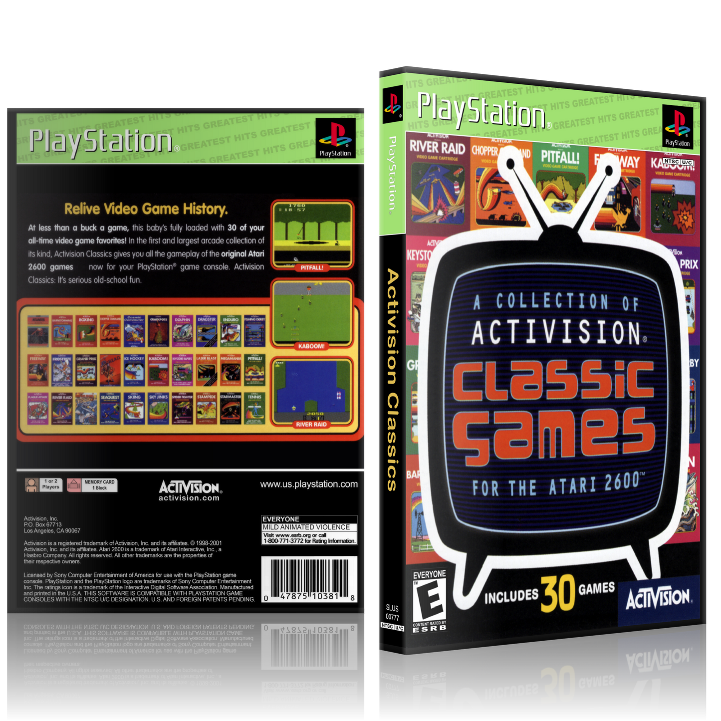 PS1 Case - NO GAME - Activision Classics - Greatest Hits