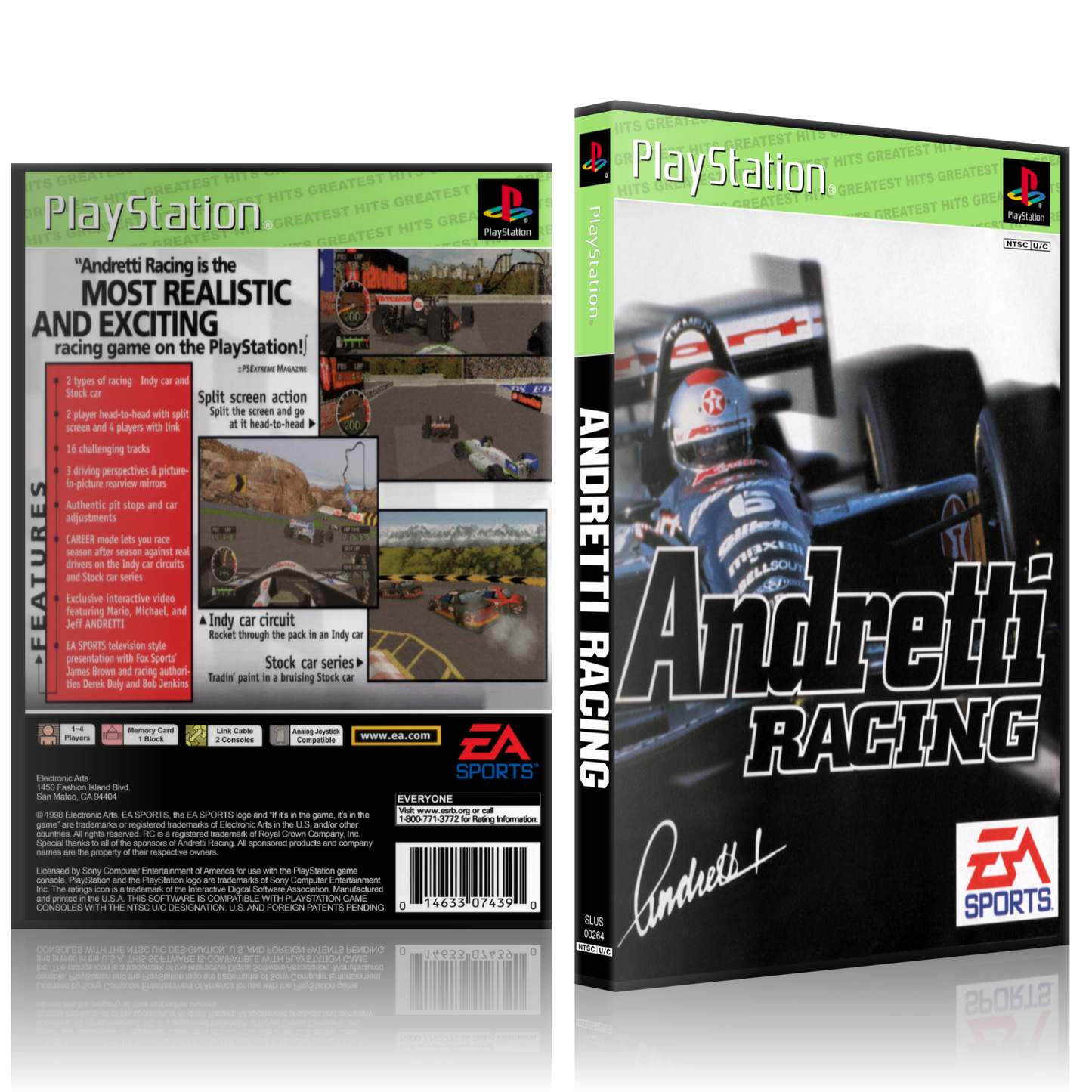 PS1 Case - NO GAME - Andretti Racing - Greatest Hits