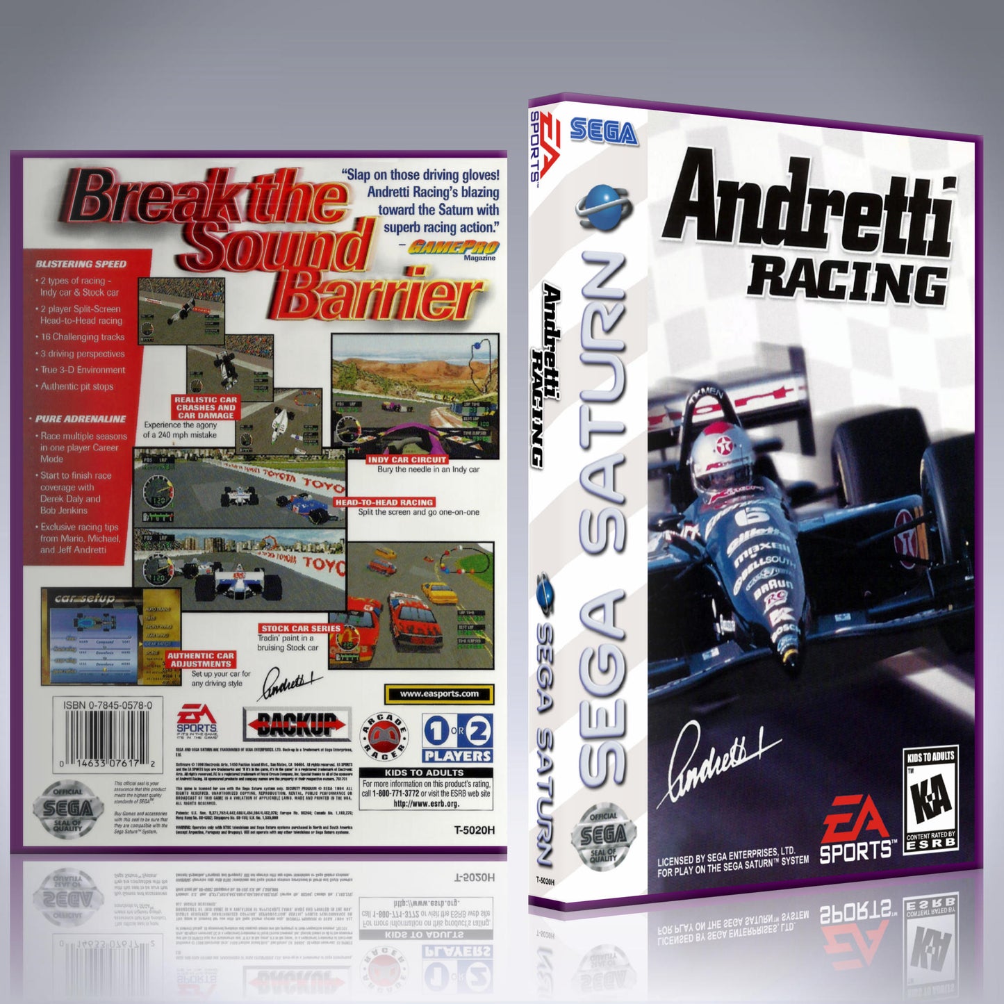 Sega Saturn Custom Case - NO GAME - Andretti Racing