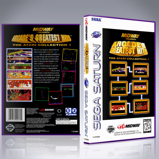 Sega Saturn Custom Case - NO GAME - Arcade Greatest Hits - The Atari Collection 1