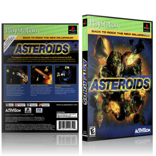 PS1 Case - NO GAME - Asteroids - Greatest Hits