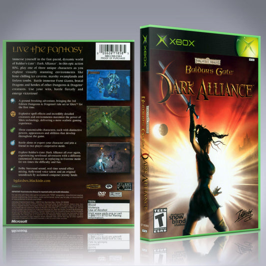 Xbox Case - NO GAME - Baldur's Gate - Dark Alliance