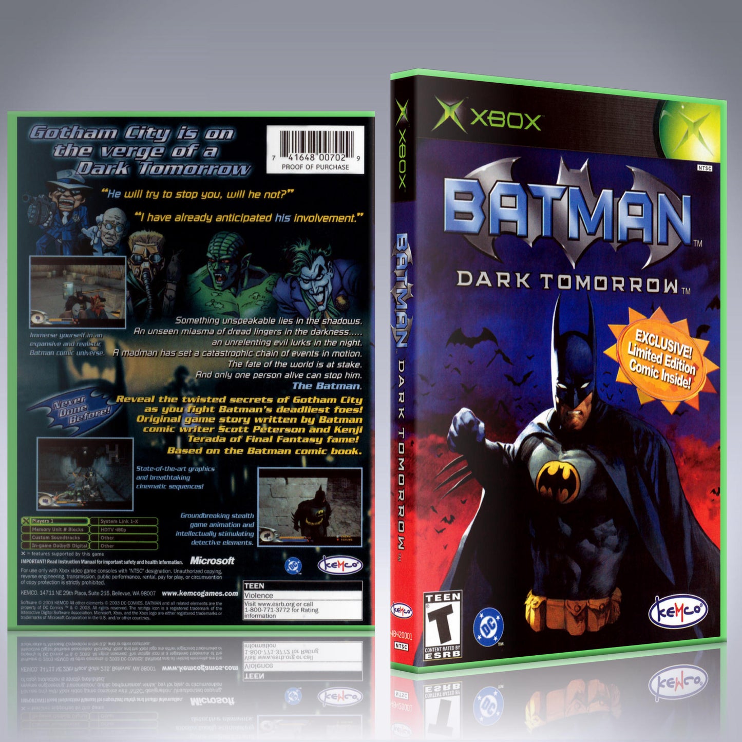 Xbox Case - NO GAME - Batman - Dark Tomorrow