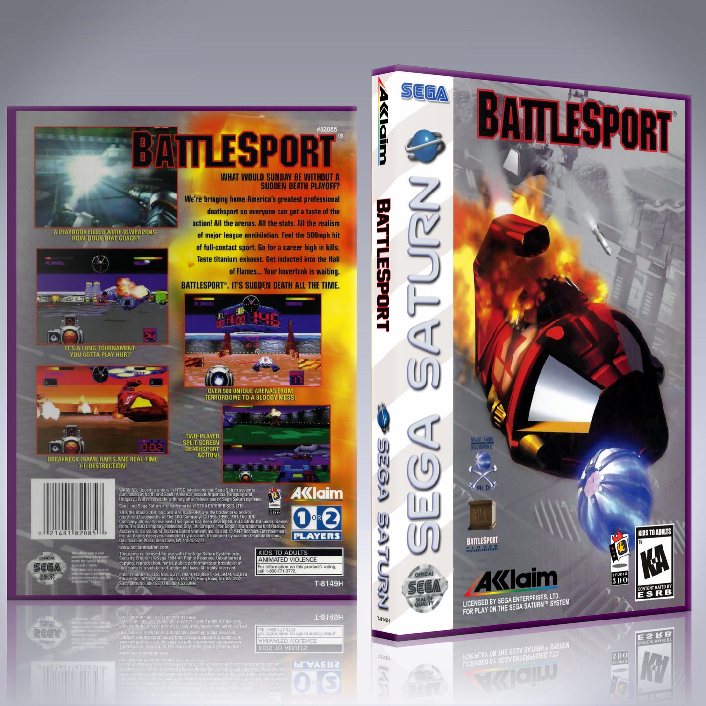 Sega Saturn Custom Case - NO GAME - Battle Sport